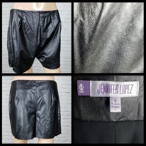 Jennifer Lopez - Black Faux Leather Shorts NWT